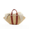 NATURAL - RUST HDL - NATURAL LINEN T POUCH